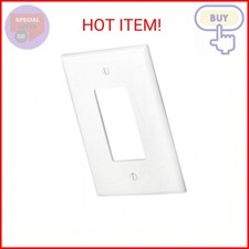 Leviton 1-Gang Decora GFCI Device Decora Wallplate, Oversized, Thermoset, Device