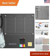 Acrylic Magnetic to Do List White Board for Refrigerator 12"X8" Clear Magneti...