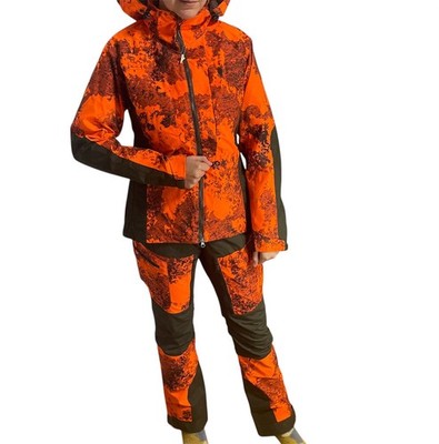 Pinewood Women Jacket Pants Trousers Suit Hunter Tracking Fishing Size M Orange