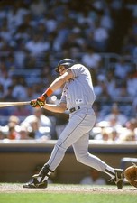 Tim Salmon California Angles bats v the New York Yankees at an MLB- Old Photo 5