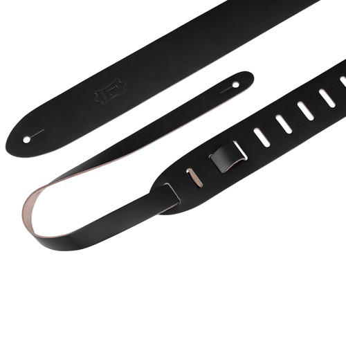 Leathers M12-BLK 2" chrome-tan leather guitar strap, Adjustable from 36" to 5... - Picture 2 of 3