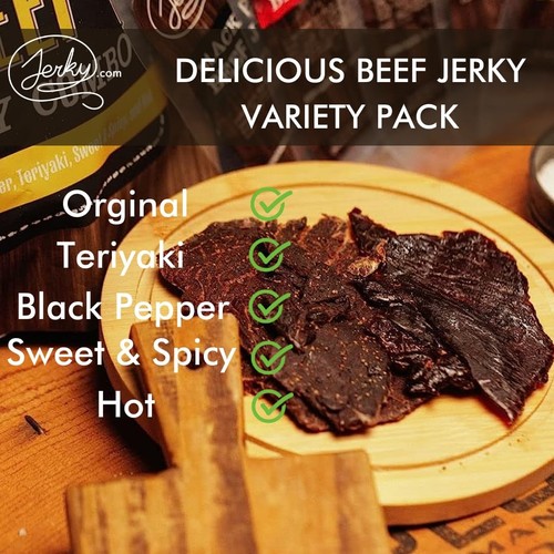 Beef Jerky Combo - Featuring Flavors Hot, Teriyaki, Original, Sweet & Spicy, ... - 第 2/9 張圖片