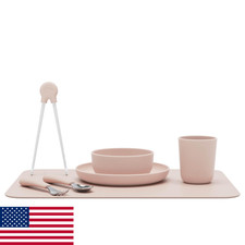 Lalo Big Bites Kids Dinnerware Set - Dishwasher Safe, BPA Free, 7-Piece