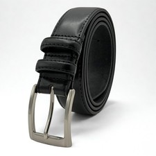 Men's Genuine Leather Dress Casual Belt Width 1 3/8" USA Made Black Brown Tan