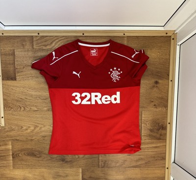 Womens XL GLASGOW RANGERS 2016 2018 HOME FOOTBALL SHIRT JERSEY BLOCK CORE