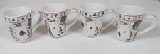 WCL Poker Bridge Playing Cards Coffee Mug Set of 4