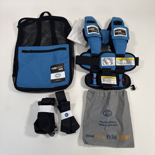 RideSafer Child Safety Vest Extra Small (XS) Blue 26.5-40 lb - Gen 5 - Open Box