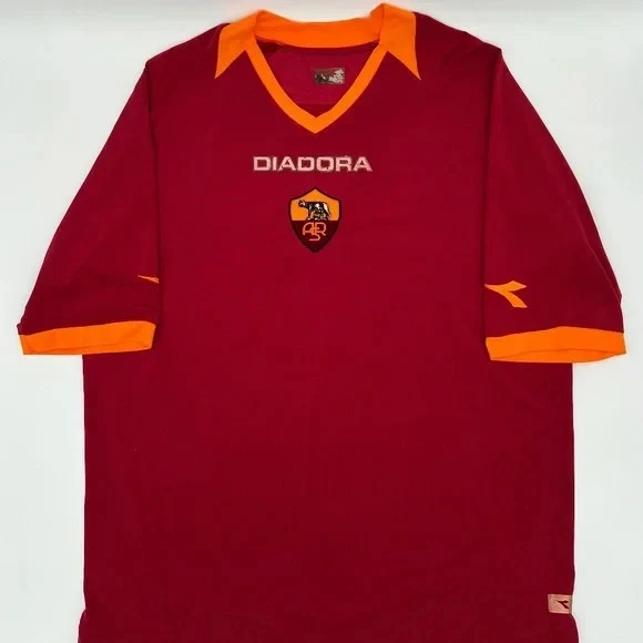 Totti #10 Roma 2006/2007 Home ORIGINAL Diadora VTG Rare Soccer Jersey (XL) - Image 3 of 4
