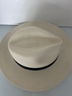Montecristi Ecuador Hat Size 58 7 1/4 Straw Panama Black Fedora Clean classic — photo 2