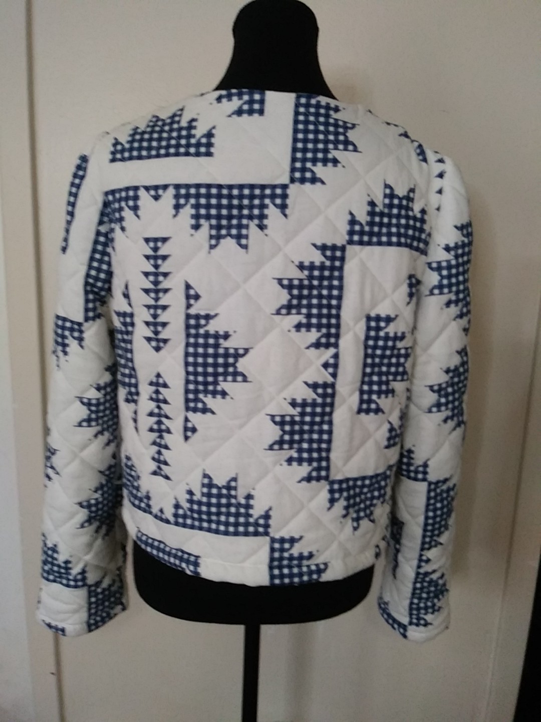 Caroline Constas Quilted Gingham Patchwork Jacket… - image 8