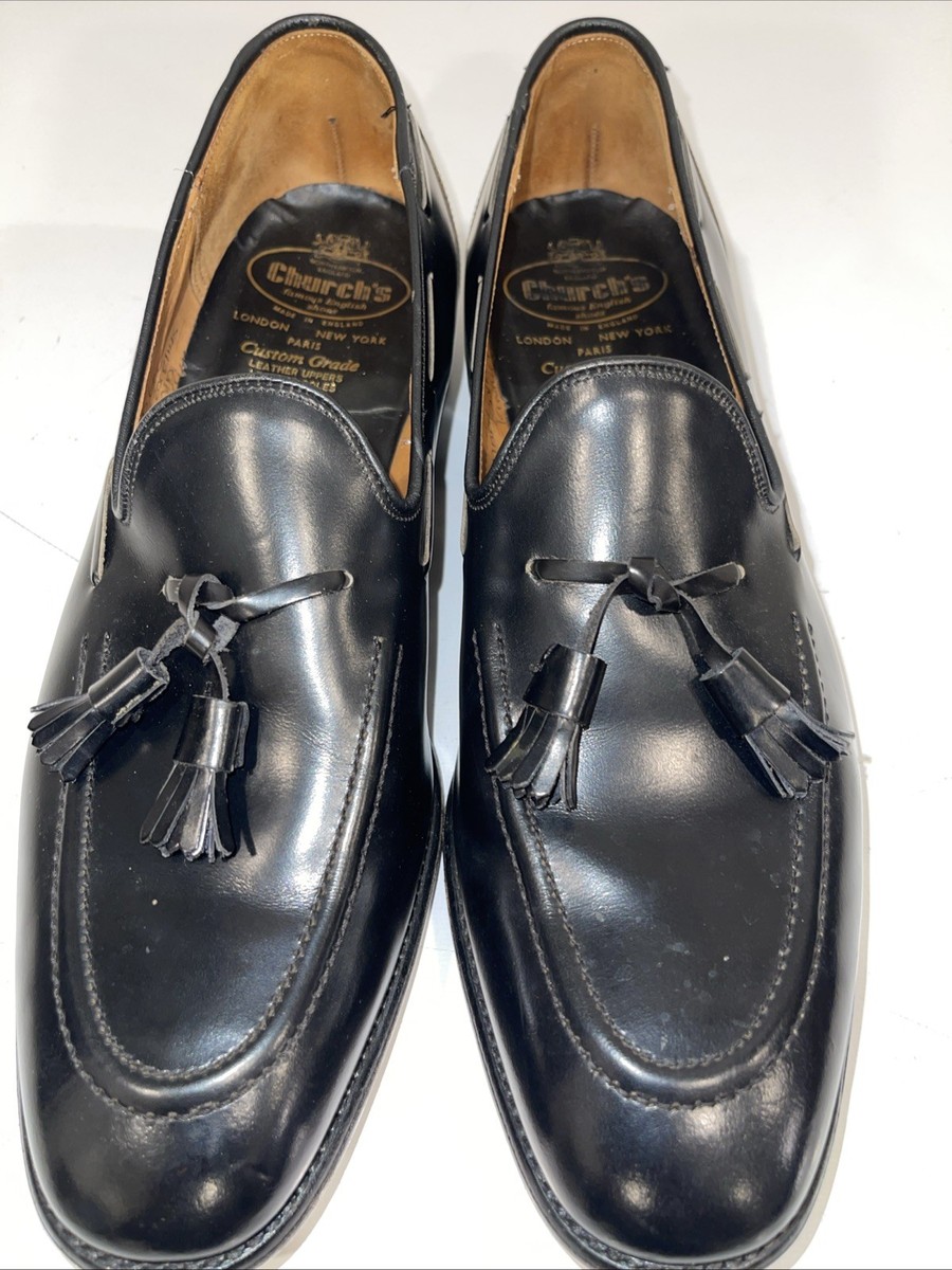 Church’s Black Leather Tassel Loafers - Classic Slip-On Men’s Dress Shoes Men main image 2