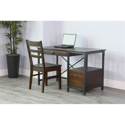 Silla con respaldo de escalera Homestead de 18" Sunny Designs en hoja de tabaco (juego de 2) - Imagen 7 de 7
