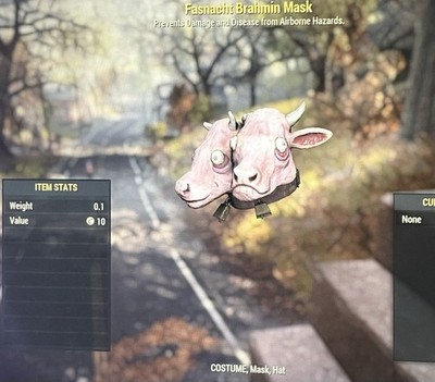 Fallout 76 PS4/PS5 Uncommon Fasnacht Brahmin Mask