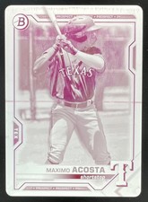 2021 Bowman Draft Printing Plate Magenta #BD-139 Maximo Acosta 1/1