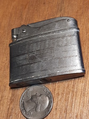 Vtg Antique Style Coronet Metal Lighter Engraveable For Parts/repair  L29