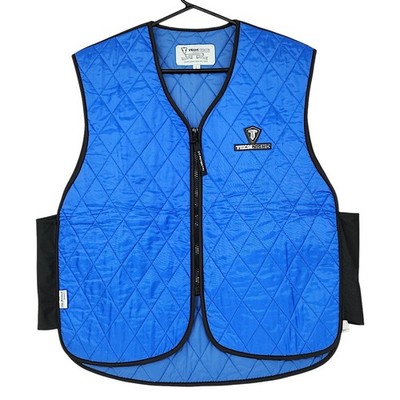 TechNiche Cooling Vest L Mens Blue Quilted Evaporative HyperKewl Sporty 8529