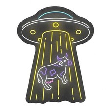 Ufo Alien Cow Abduction Vinyl Sticker Die Cut Decal Laptop Journal Scrapbook