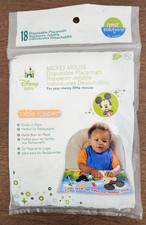 Disney Baby Mickey Mouse Disposable Placemats Sticks in Place 18 Pack unopened