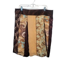 Fairy Whimsy XL Skirt Patchwork Flowy Festival Cottagecore Silky Grunge Boho