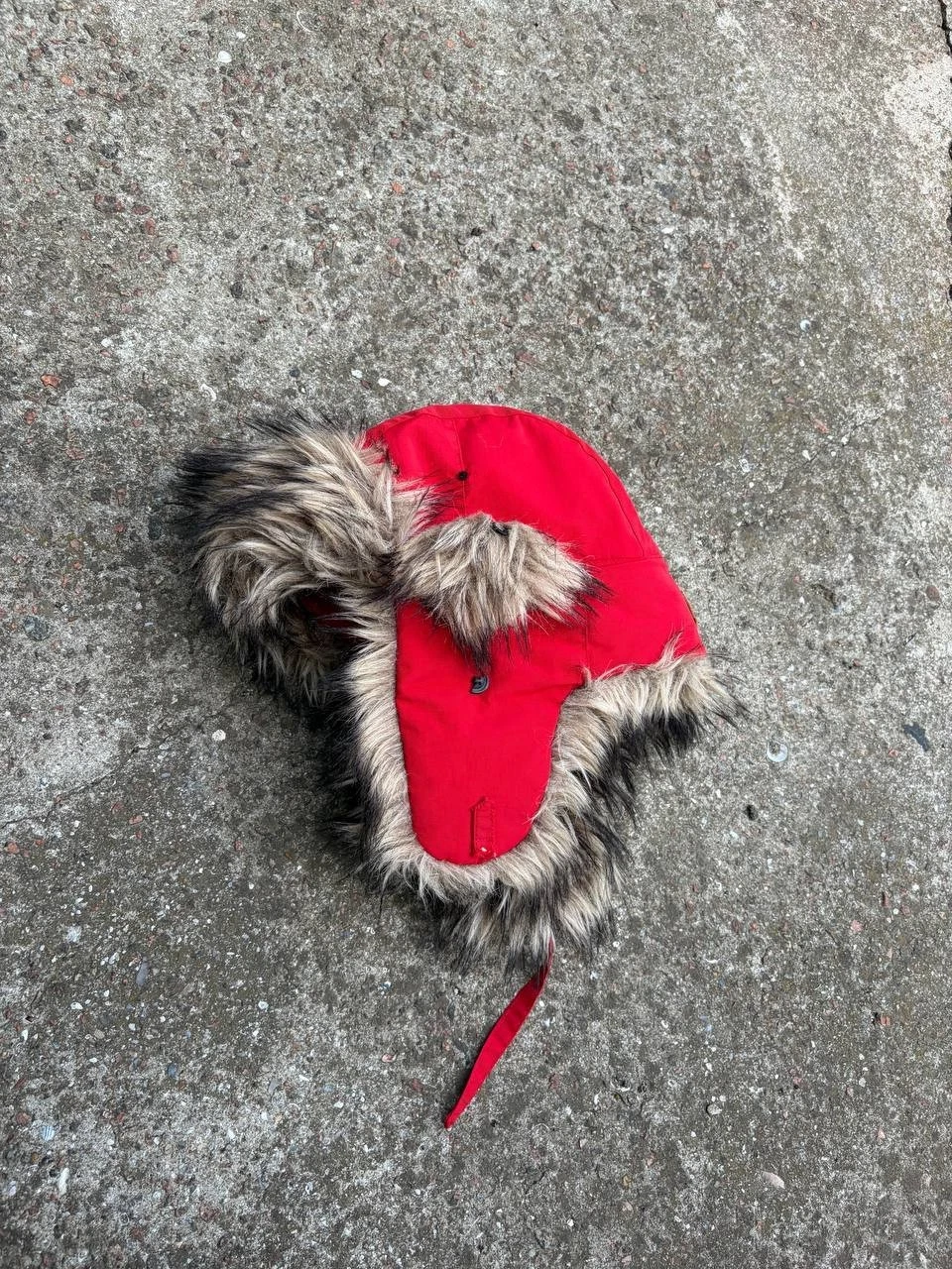 Vintage Fjallraven Winter Nordic Heater Trapper Hat Cap Red Outdoor Travel Sz L