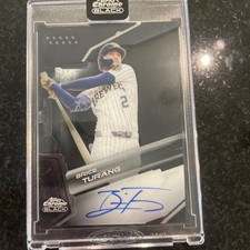 Brice Turang Milwaukee Brewers 2026 Topps Chrome Black Auto