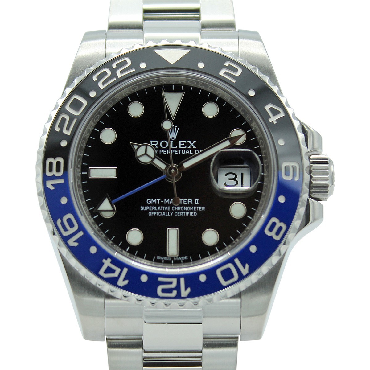 ROLEX GMT-Master II 116710BLNR Batman Oyster Bracelet 2017 Box & Papers