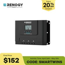 Renogy 60A MPPT Solar Charge Controller 12V/24V/36V/48V 150V Max Input For RV