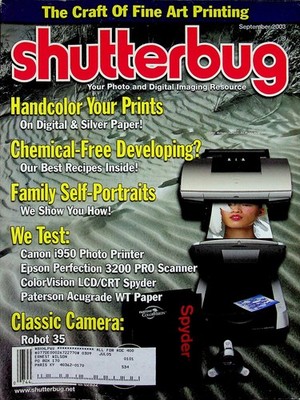 Shutterbug Magazine SEPTEMBER 2003 Your Photo and Digital Imaging Resource