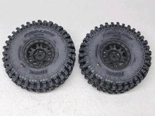 Set of 2 Proline Hyrax rock crawler tires with Plastic wheels 1.76 x 4.73-1.9PL