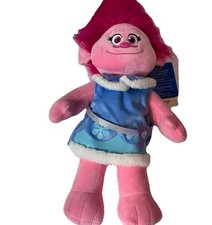 Build A Bear Trolls Poppy Plush 16 in Pink Blue Box Dress With Tag READ