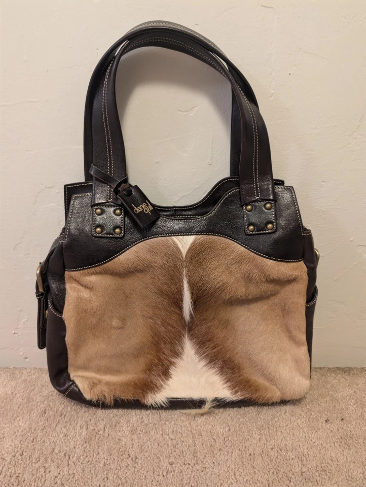 Cartera de piel Diane Gail Springbok RARA CAÍDA Y2K CUERO DE DISEÑADOR CON DESCUENTO AL POR MENOR Foto 2 de 4