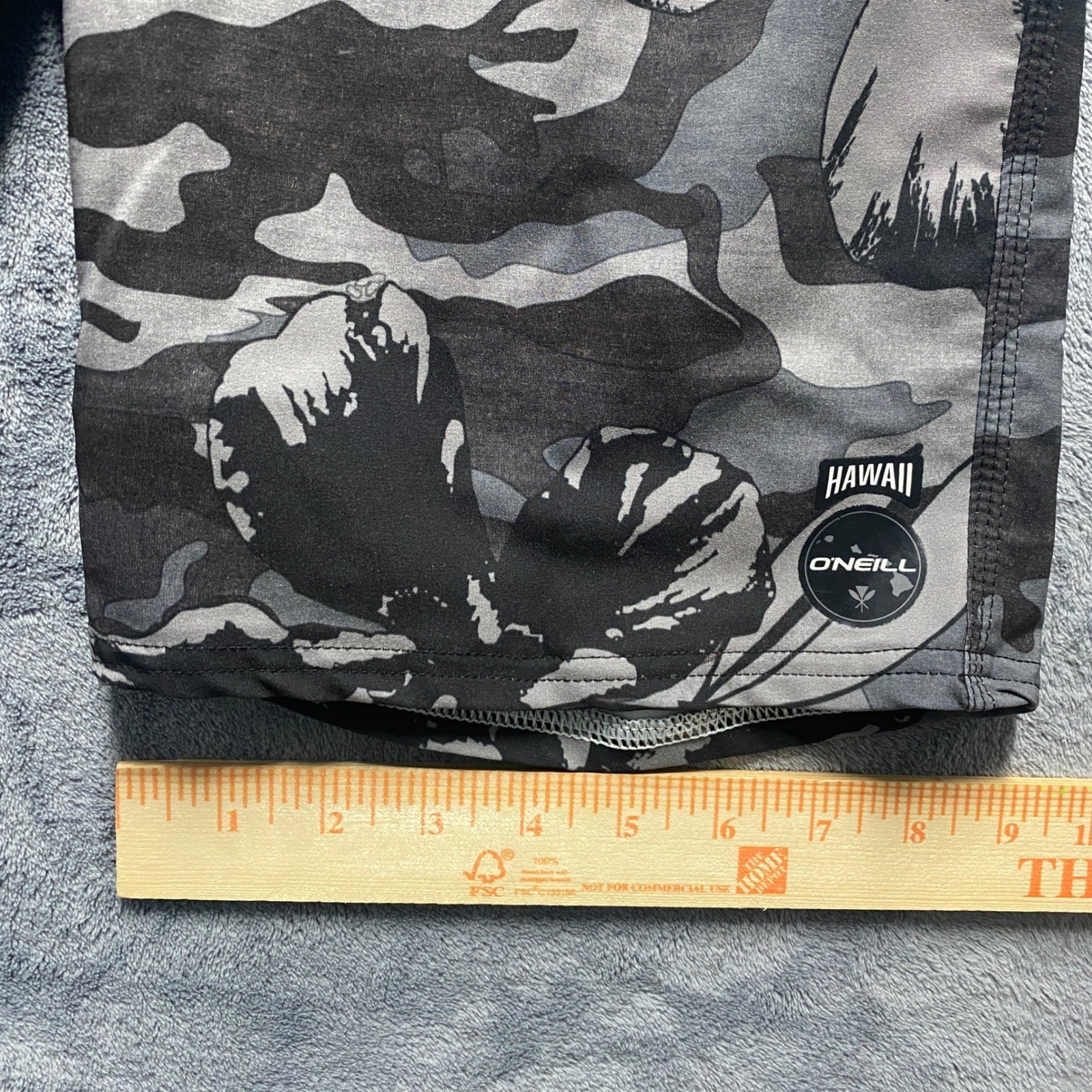 ONeill Hyperfreak Board Shorts Mens 29 Black Camo Floral Rainbow Stripe Hawaii image 6