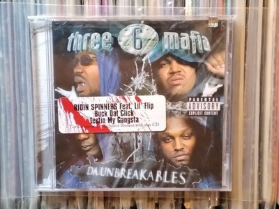 RARE ORIGINAL THREE 6 MAFIA DA UNBREAKABLES CD HYPE STICKERS SEALED HIP HOP RAP