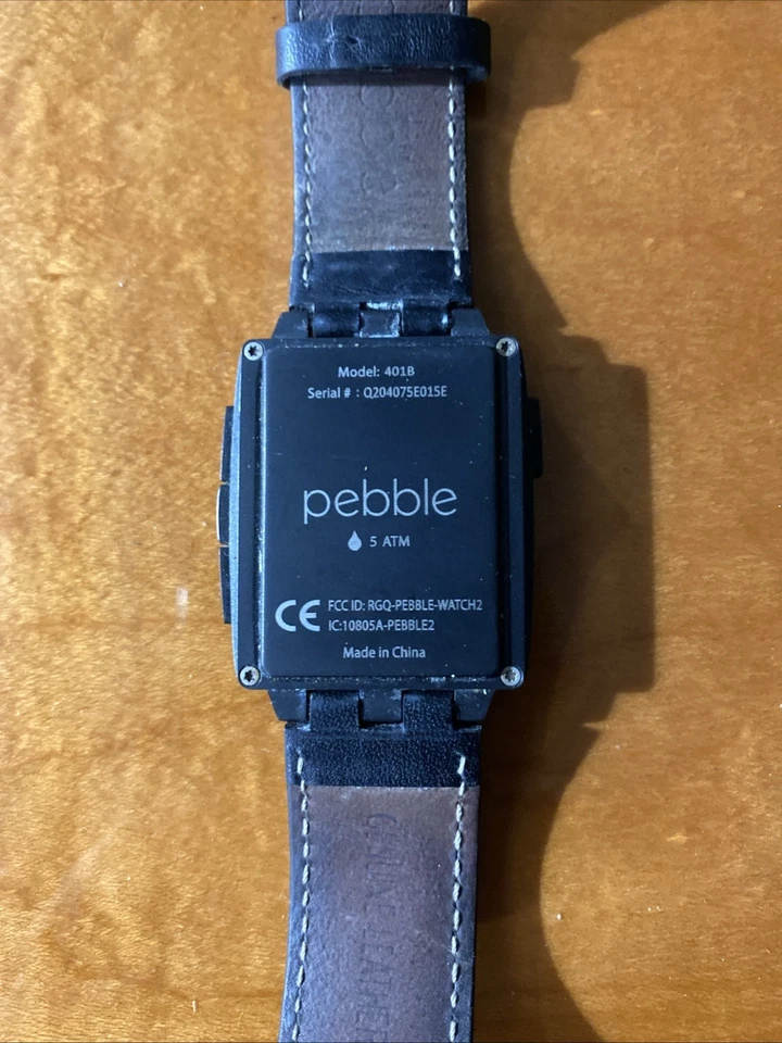 Pebble Steel 401B Smartwatch Leather Band, Unknown  - Image 3 of 4