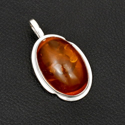 Amber Gemstone Ethnic Handmade High Finish Pendant Jewelry For Her 1.8" AP-73386