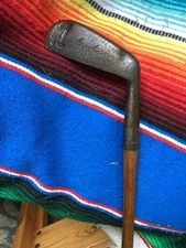 Antique Hickory Wood Shafted Wilson Carolina Approaching Cleek Golf Club