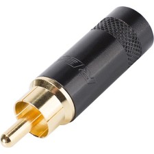 Neutrik Rean NYS352BG Male RCA Phono Plug Gold Plug/Black Shell
