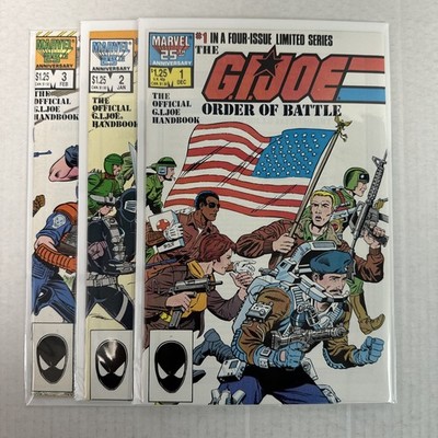 GI Joe Order Of Battle #1-3 Incomplete Missing #4 Marvel Comics 1986