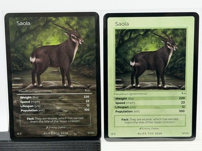 Life TCG Saola Special Edition Art Card and Uncommon Card 485
