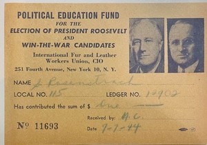 Contribution receipt 1944 Franklin D. Roosevelt & Harry Truman *FREE SHIPPING*