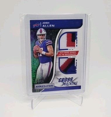 JOSH ALLEN 2018 Panini R&S 4/25 CRT 4 Color Prime Dual Patch Rookie BILLS (LOOK!