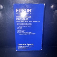 Epson ERC-38 B - BLACK Ribbon Cartridge Genuine OEM - NEW SEALED