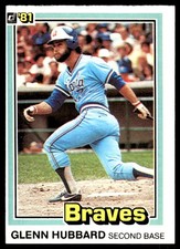 Glenn Hubbard 1981 Donruss #459 Braves MLB READ FREE SHIPPING AutographDen
