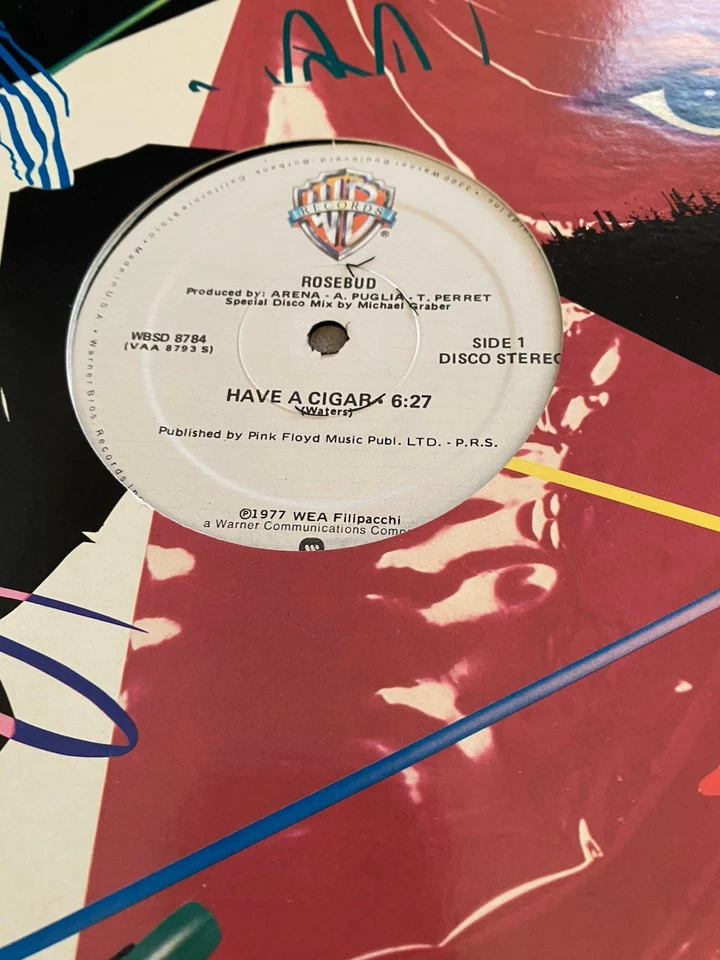 Rosebud – Money 12″ Disco Single (1977 Warner Bros WBSD 8784) Pink Floyd Cover - Image 4 of 4