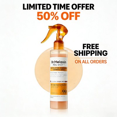 Dr Melaxin Kojic Acid Turmeric Body Spray Exfoliating Peeling Care 200ml