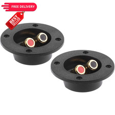 BLUECELL 1 Pair 3-Inch Double Binding Round Gold Diameter , Black