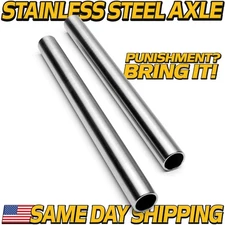 (2 Pack) 025-5202-00 Stainless Front Axle Upgrade for BadBoy Front Wheel Spanner