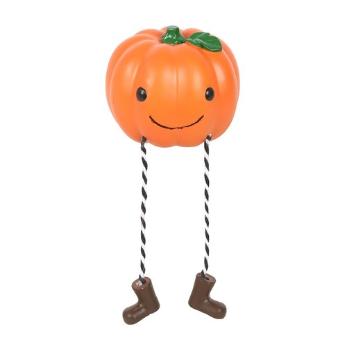 Resin Cute Smiling Happy Pumpkin Ornament Shelf Sitter Halloween Decoration - Picture 2 of 2