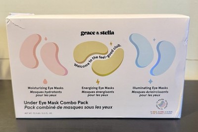 New In Box GRACE & STELLA Under Eye Mask Combo Pack Set (72 Pairs Total)