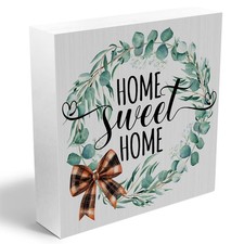 Home Sweet Home Wooden Box Sign, House Warming Gifts New Home, New Home Gift ...